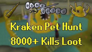 Old School RuneScape  Loot from hunting the Kraken Pet 8500 kills [upl. by Thad]