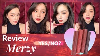 SWATCH REVIEW SON MERZY BITE THE BEAT MELLOW TINT  Diệp Lâm Makeup [upl. by Akim]