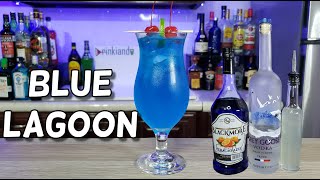 ¿Cómo Preparar EL BLUE LAGOON🔵🍒🍋  LAGUNA AZUL  Coctel Clásico y Fácil de Preparar  Drinkiando [upl. by Hubsher]