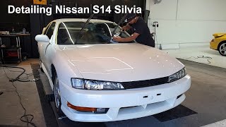 Nissan S14 Silvia on Volk TE37s  Detailing amp Ceramic Coating [upl. by Pooley]