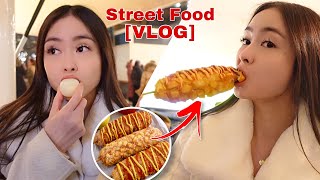 STREET FOOD BERLIN  Korean Corn Dogs Mochi Eis gefüllte Weinblätter VLOG [upl. by Ella]