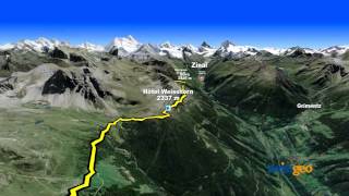 SierreZinal la vidéo du parcours de la course aux cinq 4000 [upl. by Johnnie]