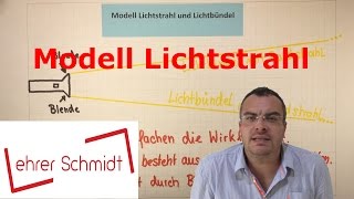 Modell Lichtstrahl und Lichtbündel  Optik  Physik  Lehrerschmidt [upl. by Pascia44]