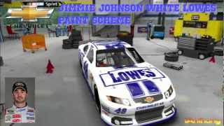 2013 Jimmie Johnson White Lowes Chevy SS Paint Scheme [upl. by Valeta]