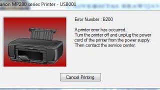 Printer Canon Mp287  Mp280 Eror kode B200 atau P10 [upl. by Lewan367]