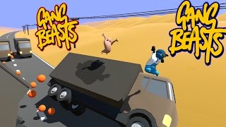 Gang Beasts  Road Kill Father and Son Gameplay [upl. by Suirtemid615]