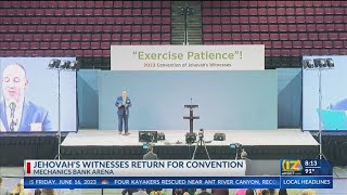 Jehovahs Witnesses return for convention [upl. by Winchell]