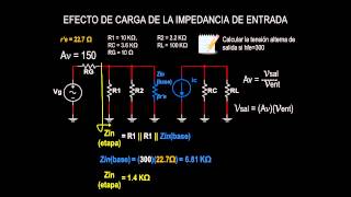 BJT Parte 12 Amplificador multietapa impedancia de entrada de amplificadores [upl. by Rehpotsyrhc]