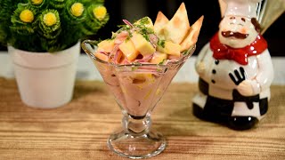 Cómo preparar Ceviche de Mango Receta Fácil [upl. by Ahtiekahs]