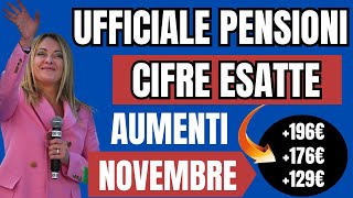 🔴PENSIONI AUMENTO CEDOLINO NOVEMBRE 👉 ECCO QUANTO PERCEPIRETE IN PIU❗️ TABELLA IMPORTI ESATTI📈 [upl. by Iliak]