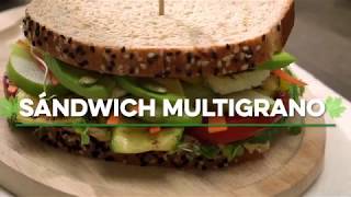 Sándwich multigrano con germen y hummus  Nutrioli [upl. by Columbyne]