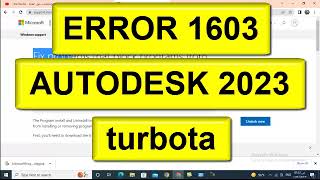 ERROR 1603 FOR Autodesk 2023autocad  revit  maya 3ds max  turbotax 2022  2021 [upl. by Enitsud]