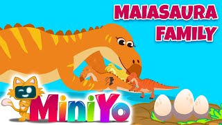 Maiasaura Family  Dinosaur Songs for Kids  Miniyo Kids Nursery Rhymes [upl. by Ynnaej]