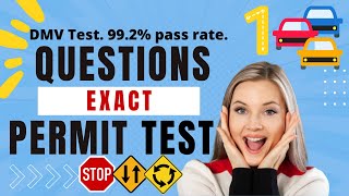 NEW 2022 Permit Exam for Drivers License PART 1Test Questions Actual DMVPASS 100 [upl. by Aij757]