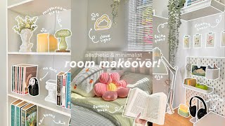 extreme small room makeover 2024 🌱🌷  aesthetic amp minimalist inspired [upl. by Kreda]