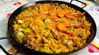 Das ist der leckerste Reis den ich je gemacht habe Unglaubliches spanisches Gericht  Paella [upl. by Eicirtap229]