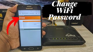 How To Change WiFi Password Using Mobile Phone  DLink Router [upl. by Shaughn773]