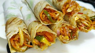 Veg Roll Recipe स्वादिष्ट झटपट बन जाने वाले वेज रोल Street Style Veg Roll Veg Frankie Chef Ashok [upl. by Bertasi948]