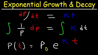 Exponential Growth and Decay Calculus Relative Growth Rate Differential Equations Word Problems [upl. by Adali232]