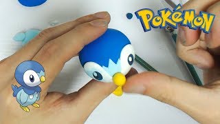 Starter Pokémon of Sinnoh Sculpting Piplup in Clay [upl. by Damal865]