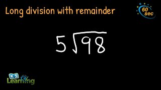 Long Division with Remainder  Easy Example [upl. by Ingham]