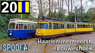 Cabinerit Tram 20 Amsterdam  Haarlemmermeerstation  Louweshoek Tram Drivers POV [upl. by Eyahsal24]