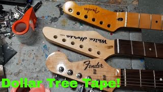 Make Your Own Headstock Logo Using Cheap Dollar Tree Tape [upl. by Omrellig]