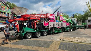 Aufbau Kirmes  Opbouw Kermis  MEGA Kermis Uden 2023 2 [upl. by Melburn]