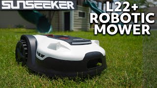 NEW Robotic Mower for Larger Lawns SUNSEEKER L22 Plus Review [upl. by Nylave]