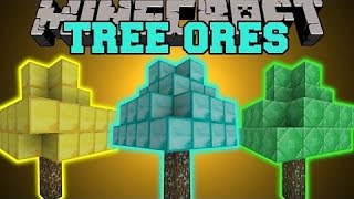 Minecraft Tree Ore Mod Diamond Trees Emerald Tre [upl. by Annor529]