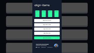 Various Values For alignitems property  CSS Flex Box [upl. by Naitirb]