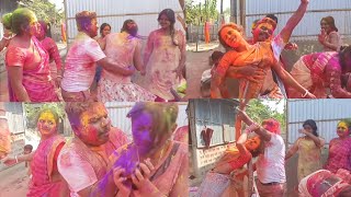 Gaon Ki Jabardast Holi Putai videofamily with Holi videoHoli vlog 2023happy holiHoli putai [upl. by Oringa]