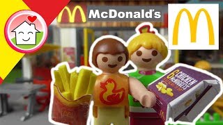 Playmobil en español En el McDonalds  La Familia Hauser [upl. by Sweatt]