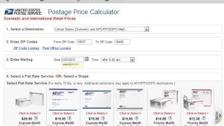 USPS Postal Price Calculator [upl. by Starling]