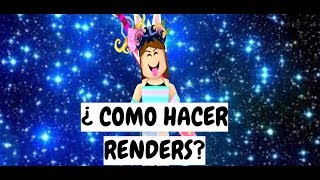 TUTORIAL DE COMO SE HACEN RENDERS DE ROBLOX [upl. by Anaujal]