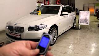 Alarmsystem mit Motorfernstart und Pager am BMW B5 Alpina F11 Autoschmiede [upl. by Nylkoorb695]