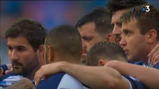 Finale du TOP 14  la minute de silence en hommage aux victimes de Beaucaire [upl. by Eelrahs]