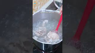 How to Make Chicken Stock 🐔  Home recipe ASMR foryou viral food stock soup chicken cooking [upl. by Anerbes]