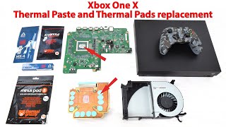 Xbox One X Thermal Paste and Thermal Pads replacement Cooling system cleaning Best explanation [upl. by Niret]