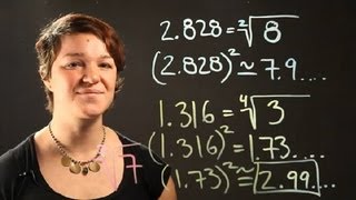 How to Find Radicals From Decimals  Radical Numbers [upl. by Narak468]