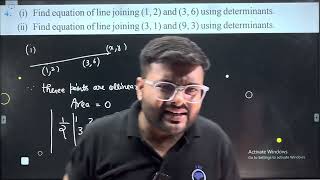 4i Find equation of line joining 1 2 and 3 6 using determinants [upl. by Johna800]