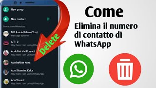 Come eliminare il numero di contatto di WhatsApp aggiornamento 2024  Rimuovi contatto WhatsApp [upl. by Reese]