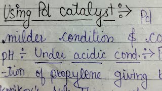 Carbonylation of Alkene using Pd catalyst Catalytic reactions MSc chemistry hpuexamshpuchemistry [upl. by Amees]