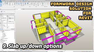 9 Slab UpDown Options  Formwork 3D Design Training  Revit [upl. by Osgood]