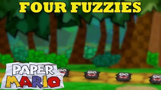 Four Fuzzies Paper Mario Boss Fight [upl. by Shedd]