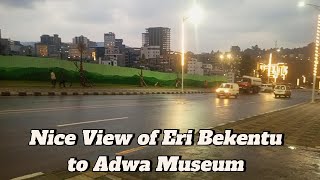 Amazing View of Piassa Eri Bekentu to Adwa Museum Addis Ababa Ethiopia Africa [upl. by Areem962]