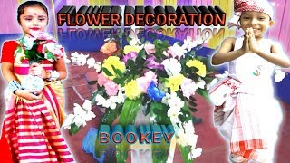 FLOWER DECORATION AND HOW TO MAKE BOOKEY [upl. by Sidwohl]