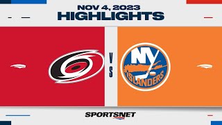 NHL Highlights  Hurricanes vs Islanders  November 4 2023 [upl. by Nichola920]