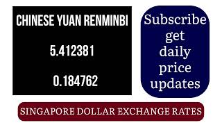 Singapore Dollar Money Exchange Rates Today 10 August 2024 [upl. by Loydie117]