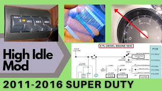 HOW TO HIGH IDLE MOD 20112016 FORD SUPER DUTY  SEIC IDLE  PTO IDLE  FAST IDLE  AUX SWITCH [upl. by Breskin715]